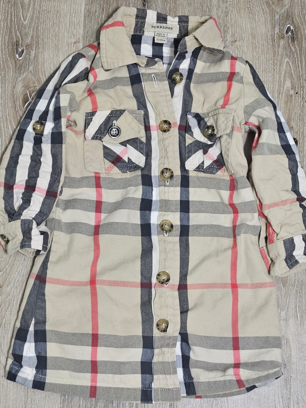 Burberry Kids Nova Check Dress Beige Belted Jacket Size 2YEAR/92CM